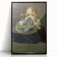 Classic Rococo Art Print - Baroque Period Portrait in Blue Tones