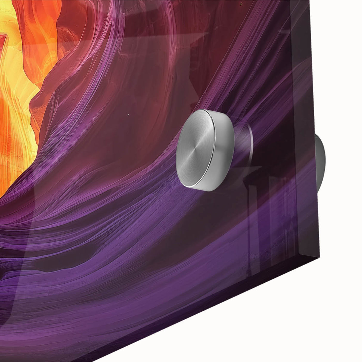 Close-up of a vibrant acrylic landscape artwork depicting canyons, showcasing rich colors and intricate details, perfect for modern home decor. This design emphasizes natural beauty and artistic expression, making it an ideal centerpiece for any room.