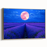 Framed canvas artwork showcasing a vibrant landscape with golden hues, elegantly presented from a side view, perfect for enhancing home decor.