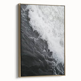 Framed canvas featuring a close-up landscape in muted earth tones, suitable as wall art for a bedroom.