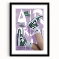 Modern Pop Art Wall Art - Green and Purple Canvas for Urban Décor