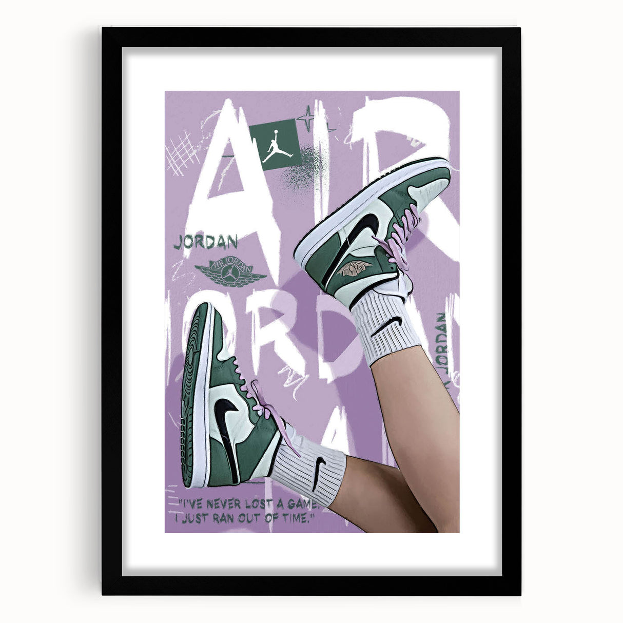 Modern Pop Art Wall Art - Green and Purple Canvas for Urban Décor