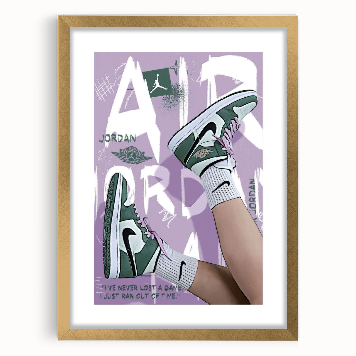 Modern Pop Art Wall Art - Green and Purple Canvas for Urban Décor