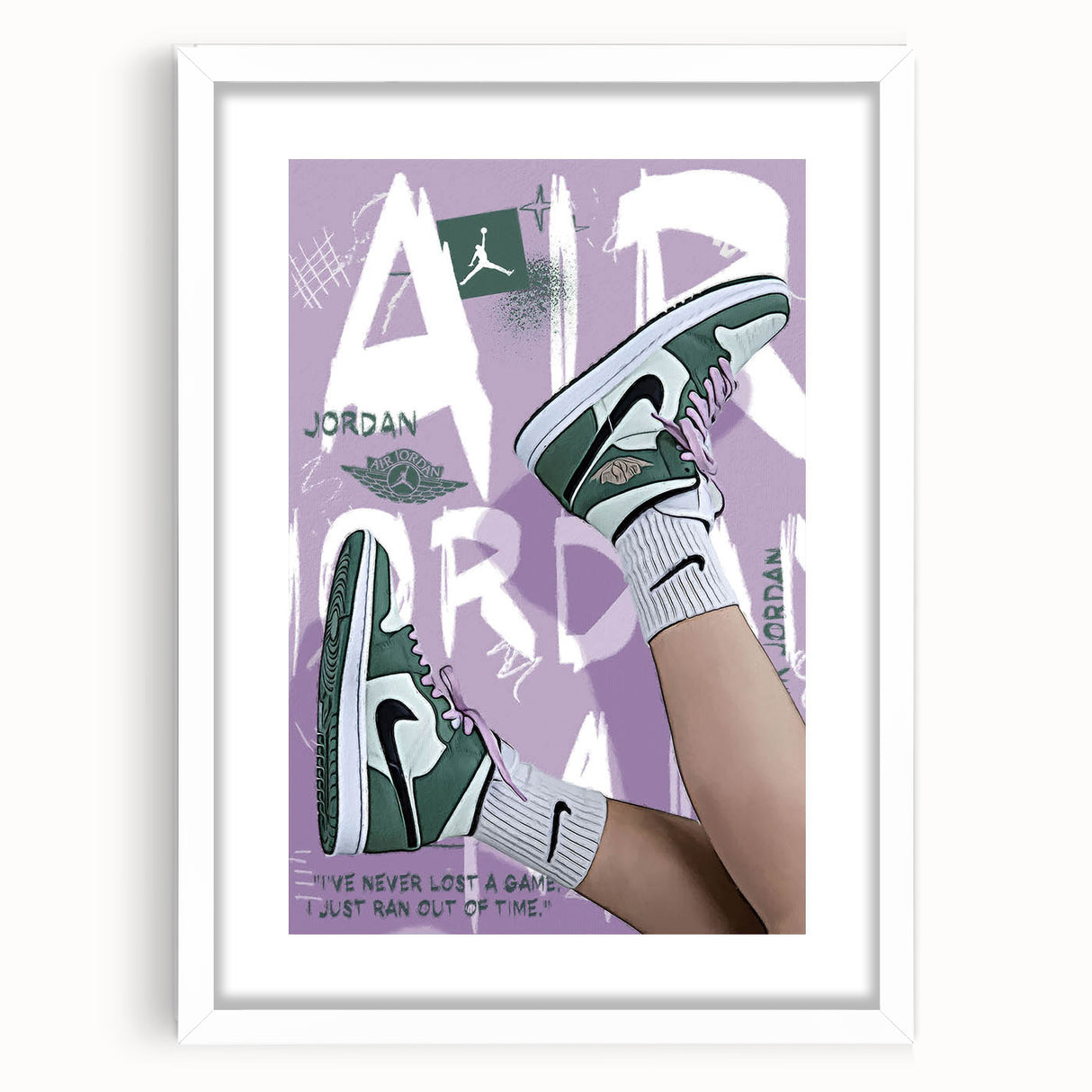 Modern Pop Art Wall Art - Green and Purple Canvas for Urban Décor