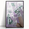 Modern Pop Art Wall Art - Green and Purple Canvas for Urban Décor