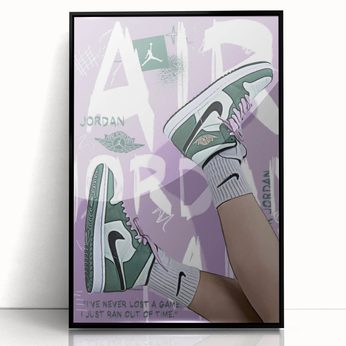 Modern Pop Art Wall Art - Green and Purple Canvas for Urban Décor