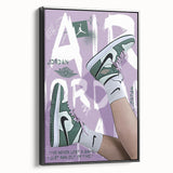 Modern Pop Art Wall Art - Green and Purple Canvas for Urban Décor