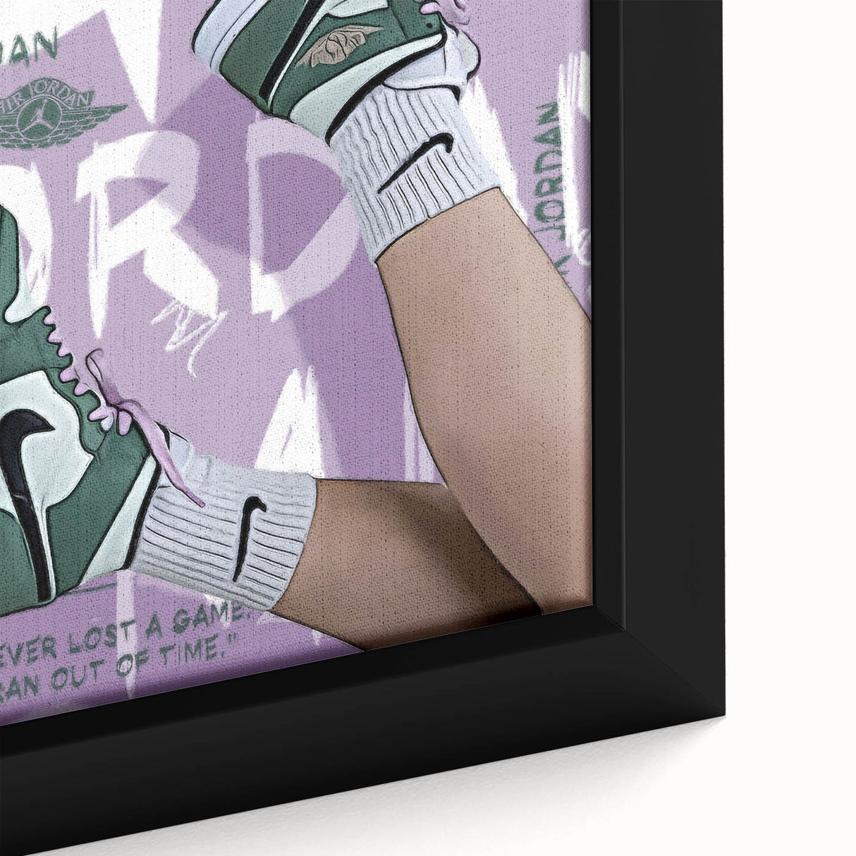 Modern Pop Art Wall Art - Green and Purple Canvas for Urban Décor