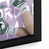 Modern Pop Art Wall Art - Green and Purple Canvas for Urban Décor