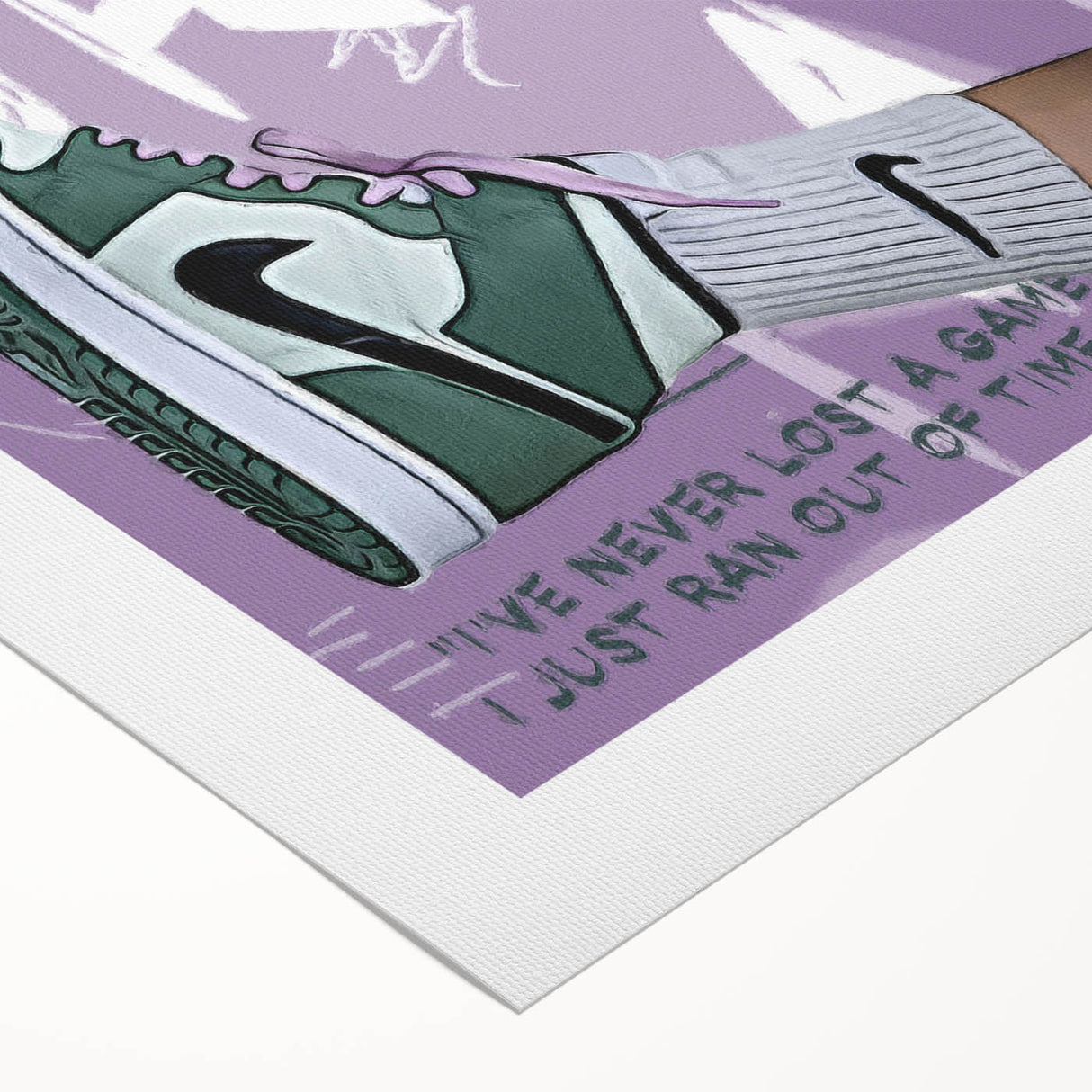 Modern Pop Art Wall Art - Green and Purple Canvas for Urban Décor