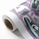 Modern Pop Art Wall Art - Green and Purple Canvas for Urban Décor