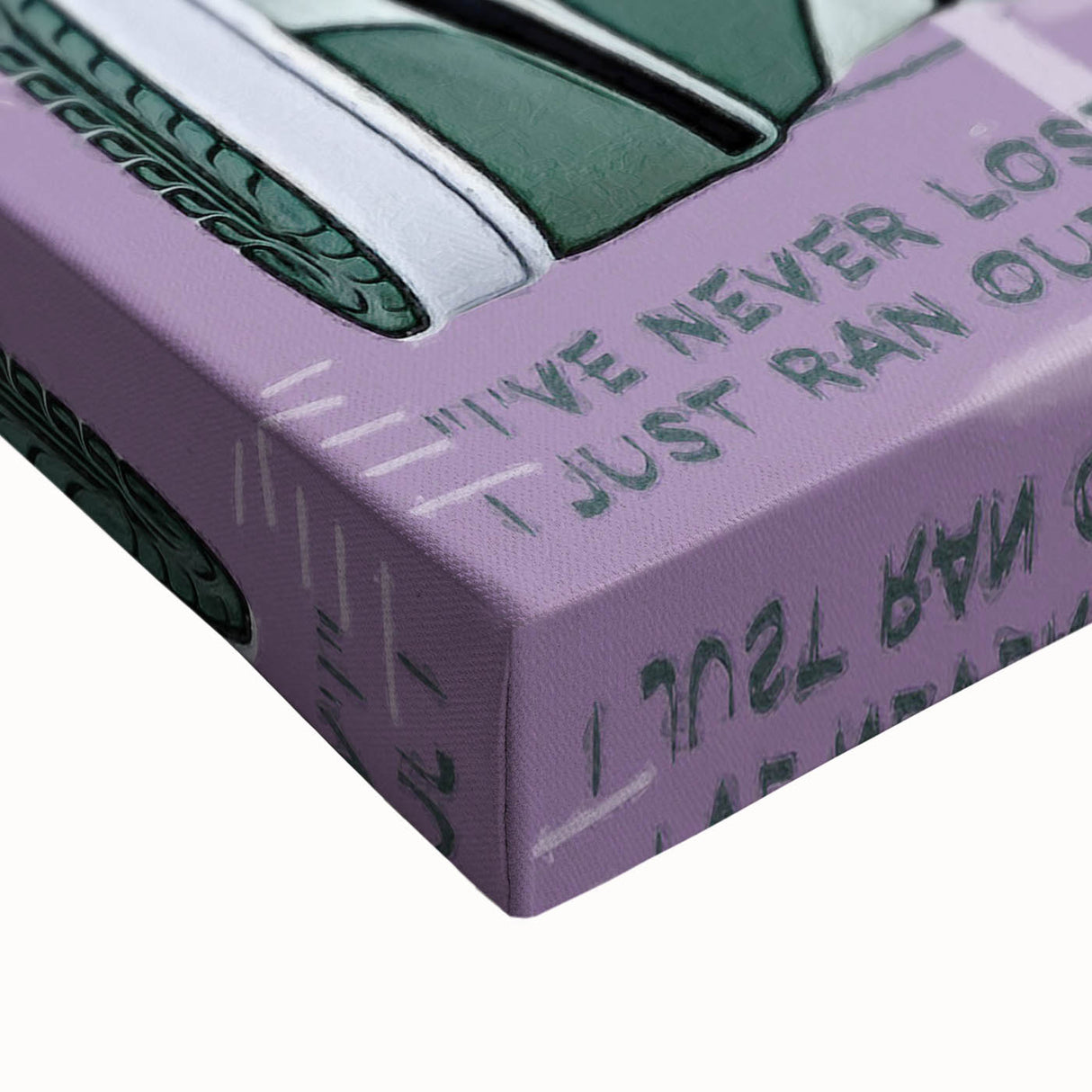 Modern Pop Art Wall Art - Green and Purple Canvas for Urban Décor