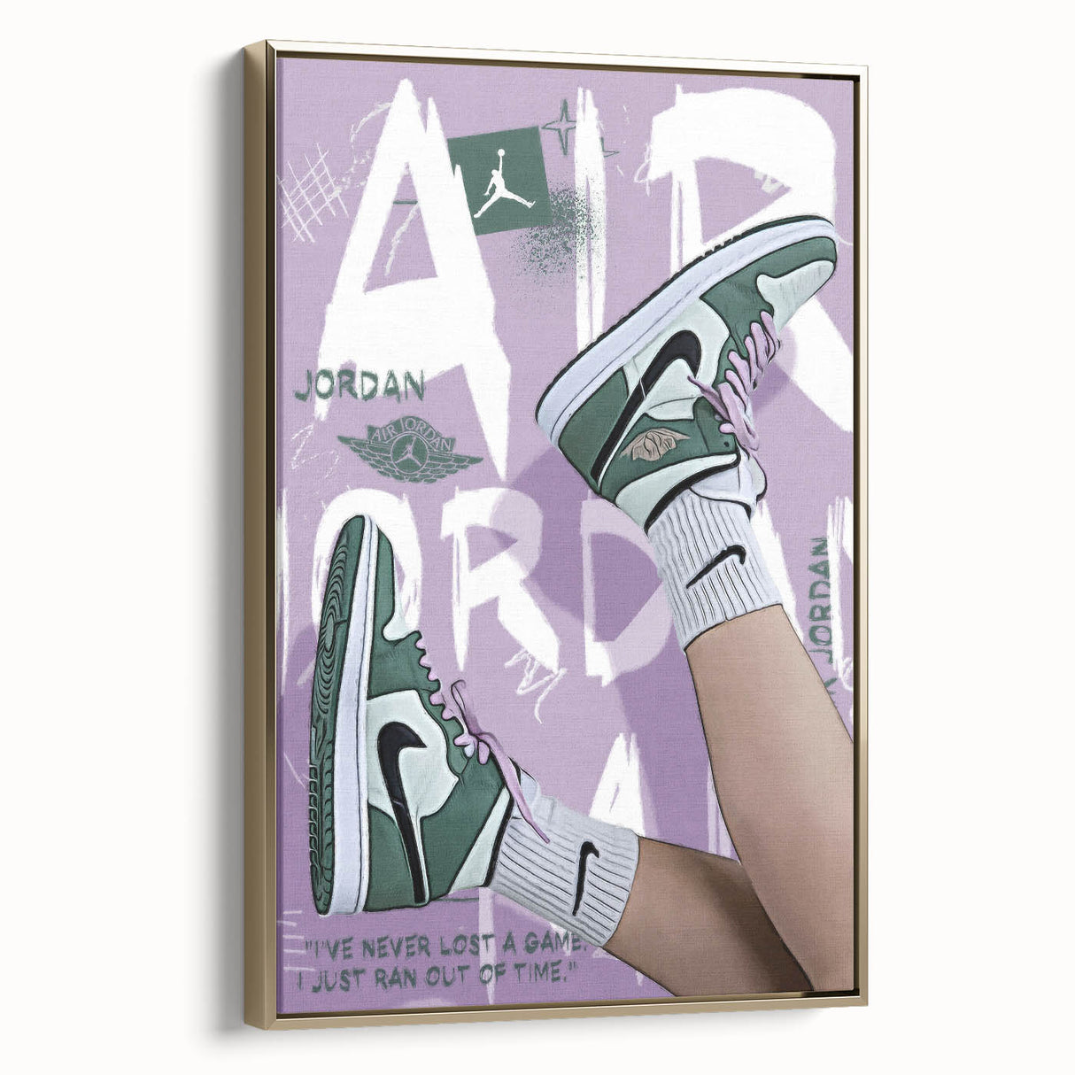 Modern Pop Art Wall Art - Green and Purple Canvas for Urban Décor