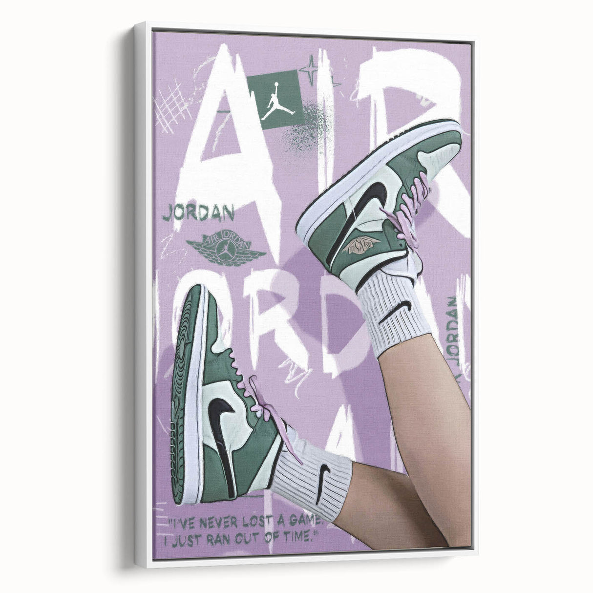 Modern Pop Art Wall Art - Green and Purple Canvas for Urban Décor