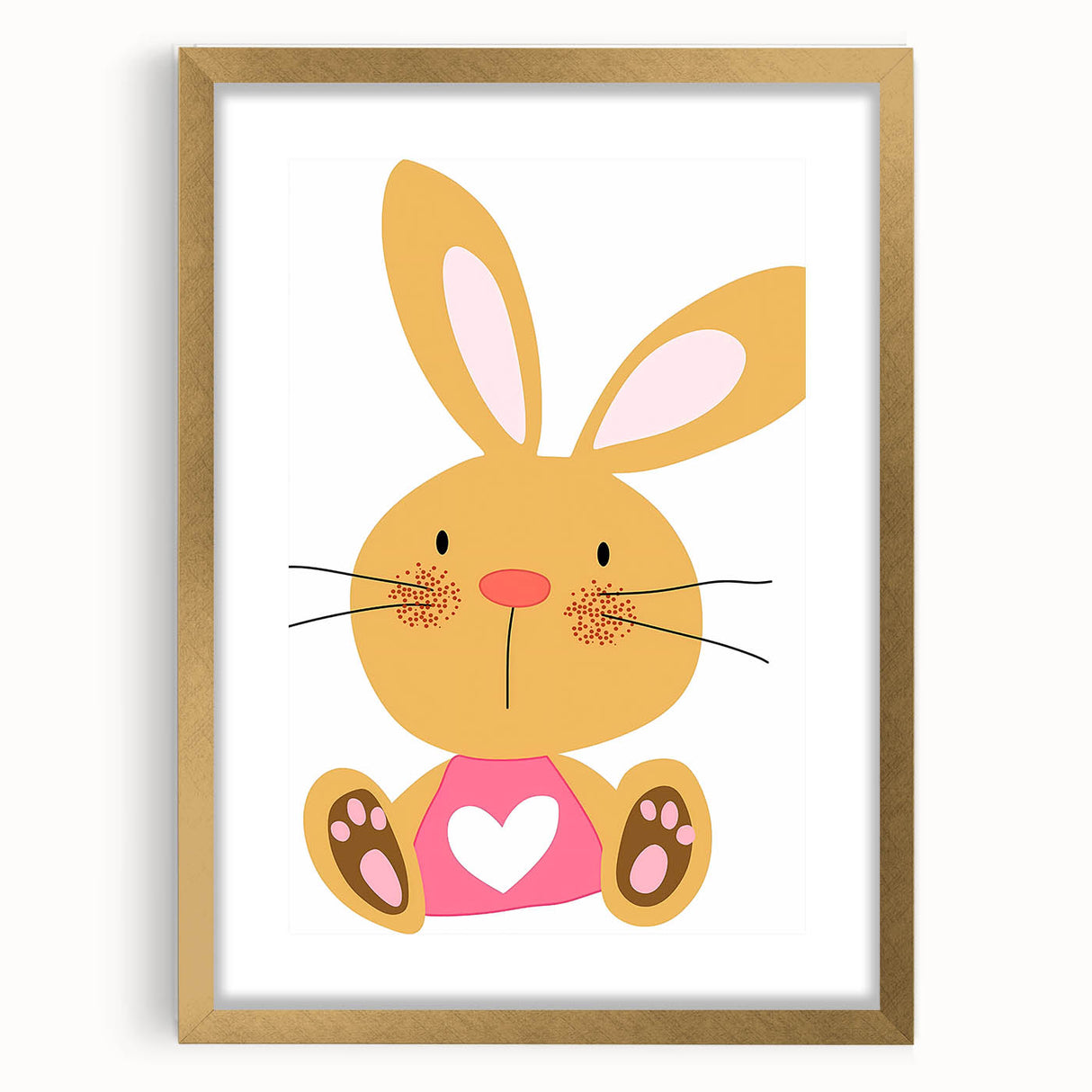 Playful Bunny Nursery Wall Art - Framed Baby Room Decor