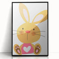 Playful Bunny Nursery Wall Art - Framed Baby Room Decor