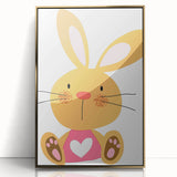 Playful Bunny Nursery Wall Art - Framed Baby Room Decor
