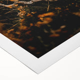 Art deco poster featuring a stylized autumn landscape on rolled canvas, suitable for dining room decor.