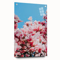 Large abstract wall art depicting spring season in vibrant green and yellow tones, acrylic glass format.