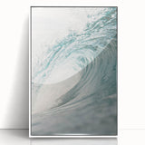 Art deco poster featuring a minimalist summer design in pastel shades on a white acrylic framed print.