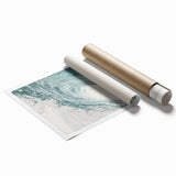 Extra large rolled canvas featuring a floral art design in pastel shades.