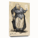 Modern Wall Art: William Glackens’ Sketch – Expressive Charcoal Drawing
