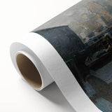 Modern Wall Art: Industrial Winter Scene with Urban Charm