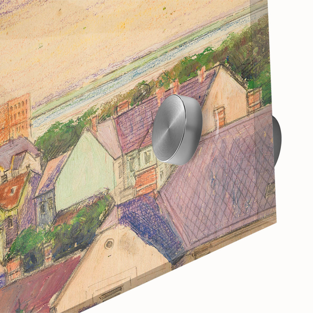Modern Wall Art: Vibrant Cityscape with Sunset Hues