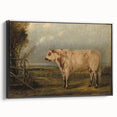 Classic Romantic Paintings: A Young Bull - Historic Pastoral Wall Art