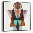 Framed geometric canvas art showcasing a sleek black design, viewed from the side, perfect for modern home decor and contemporary interiors.