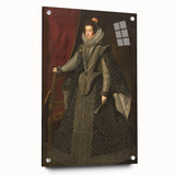 Baroque Portrait Art Print - Classic Black and Silver Wall Décor