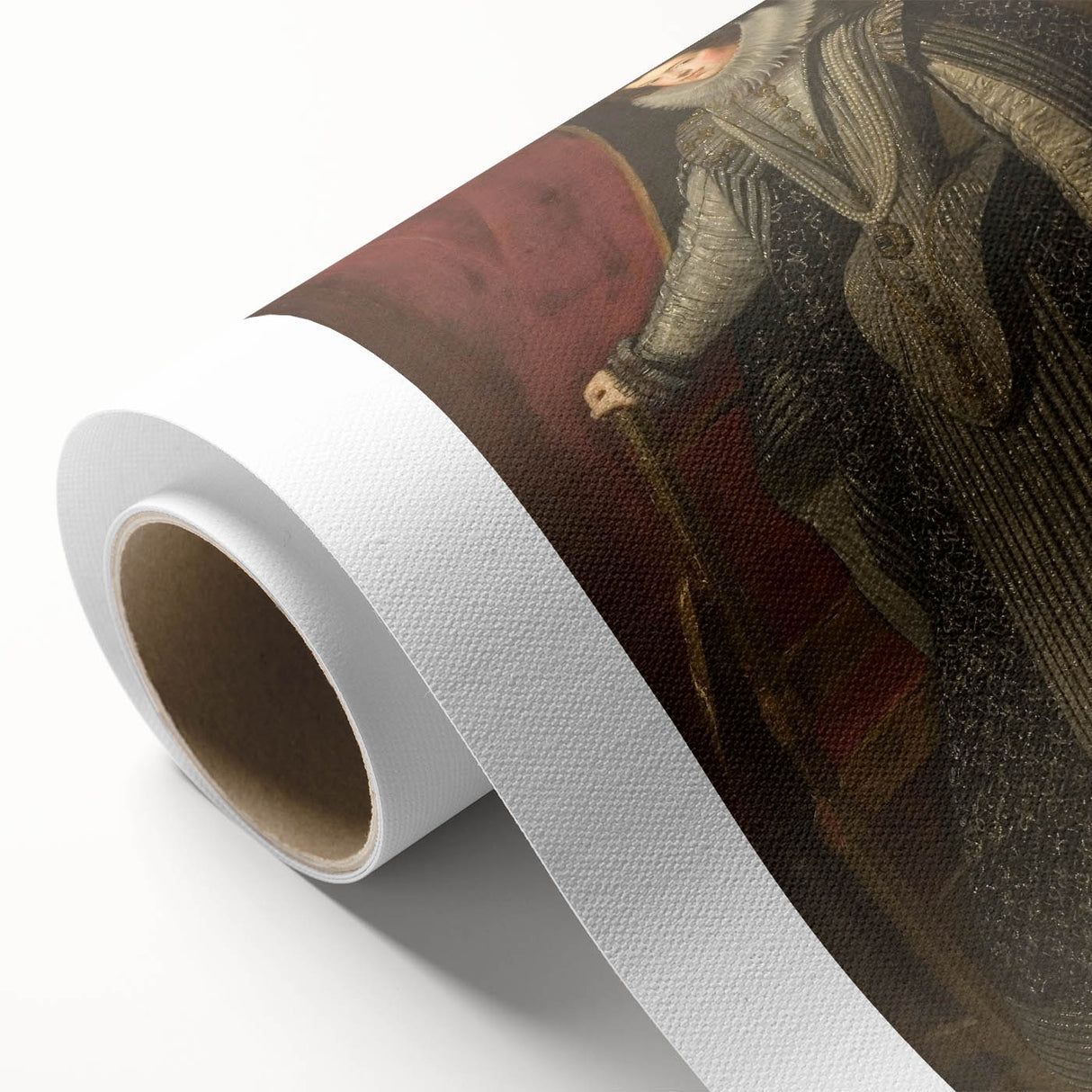 Baroque Portrait Art Print - Classic Black and Silver Wall Décor