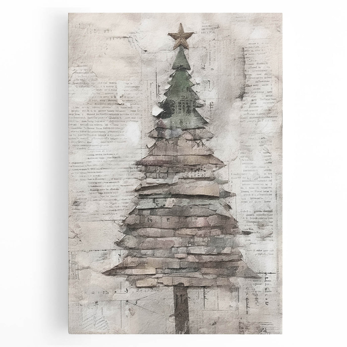 Classic Christmas Tree Art Print - Elegant Holiday Wall Decor Accent