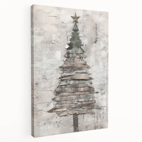 Classic Christmas Tree Art Print - Elegant Holiday Wall Decor Accent