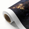 Stunning landscape canvas art showcasing vibrant canyons in rich hues, elegantly rolled for shipping, perfect for home decor or nature-themed interiors.