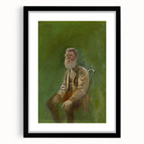 Modern Wall Art: Mednyánszky’s Study of a Seated Man in Earth Tones