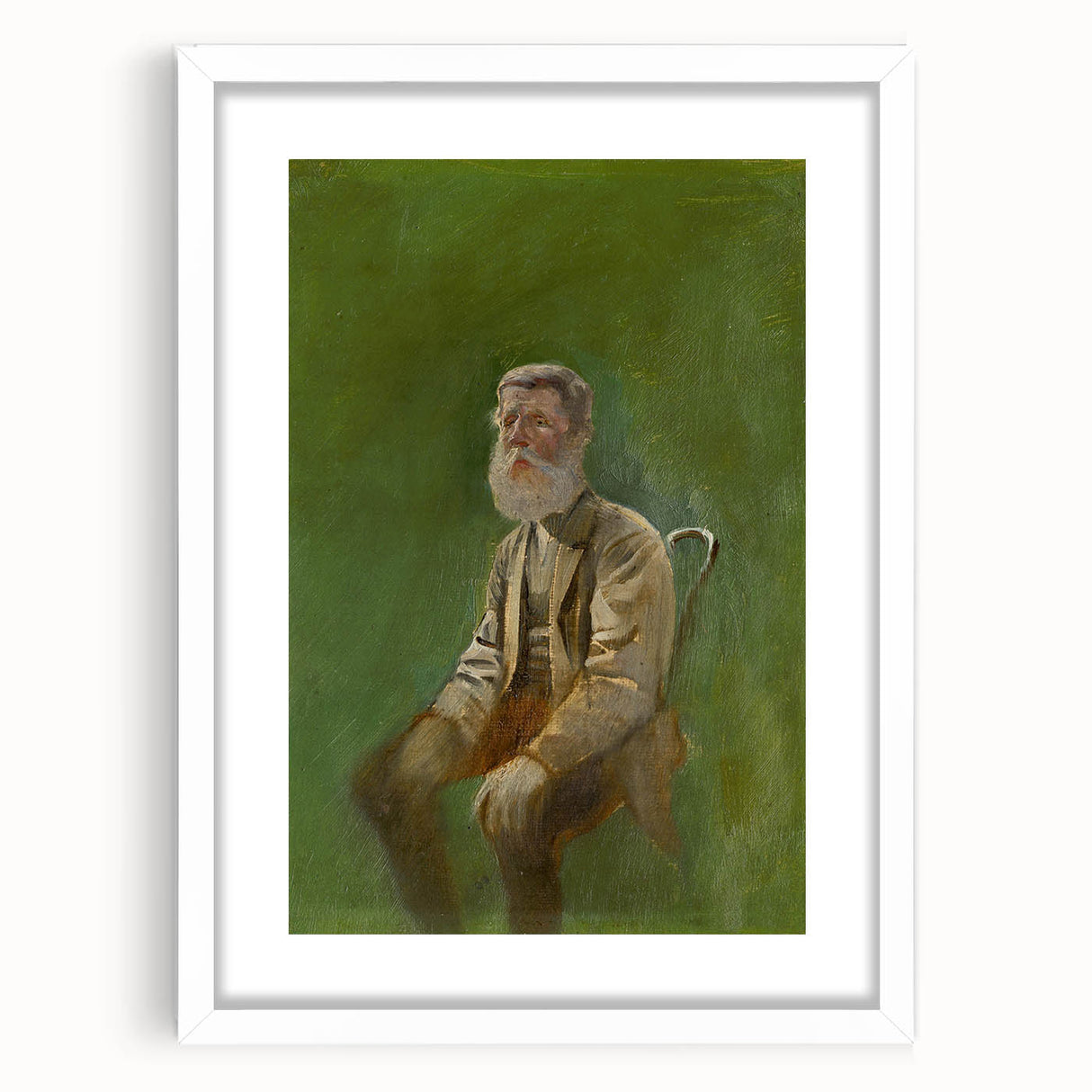 Modern Wall Art: Mednyánszky’s Study of a Seated Man in Earth Tones