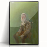 Modern Wall Art: Mednyánszky’s Study of a Seated Man in Earth Tones