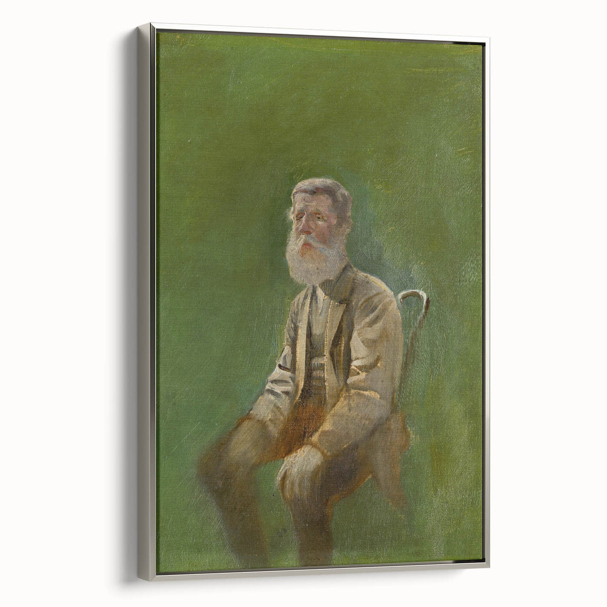 Modern Wall Art: Mednyánszky’s Study of a Seated Man in Earth Tones