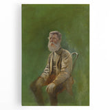 Modern Wall Art: Mednyánszky’s Study of a Seated Man in Earth Tones