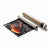 Extra large rolled print featuring close-up floral elements in soft pastel shades, suitable for classy bathroom wall art.
