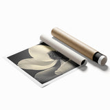 Extra large rolled print featuring close-up floral art in vibrant colors.