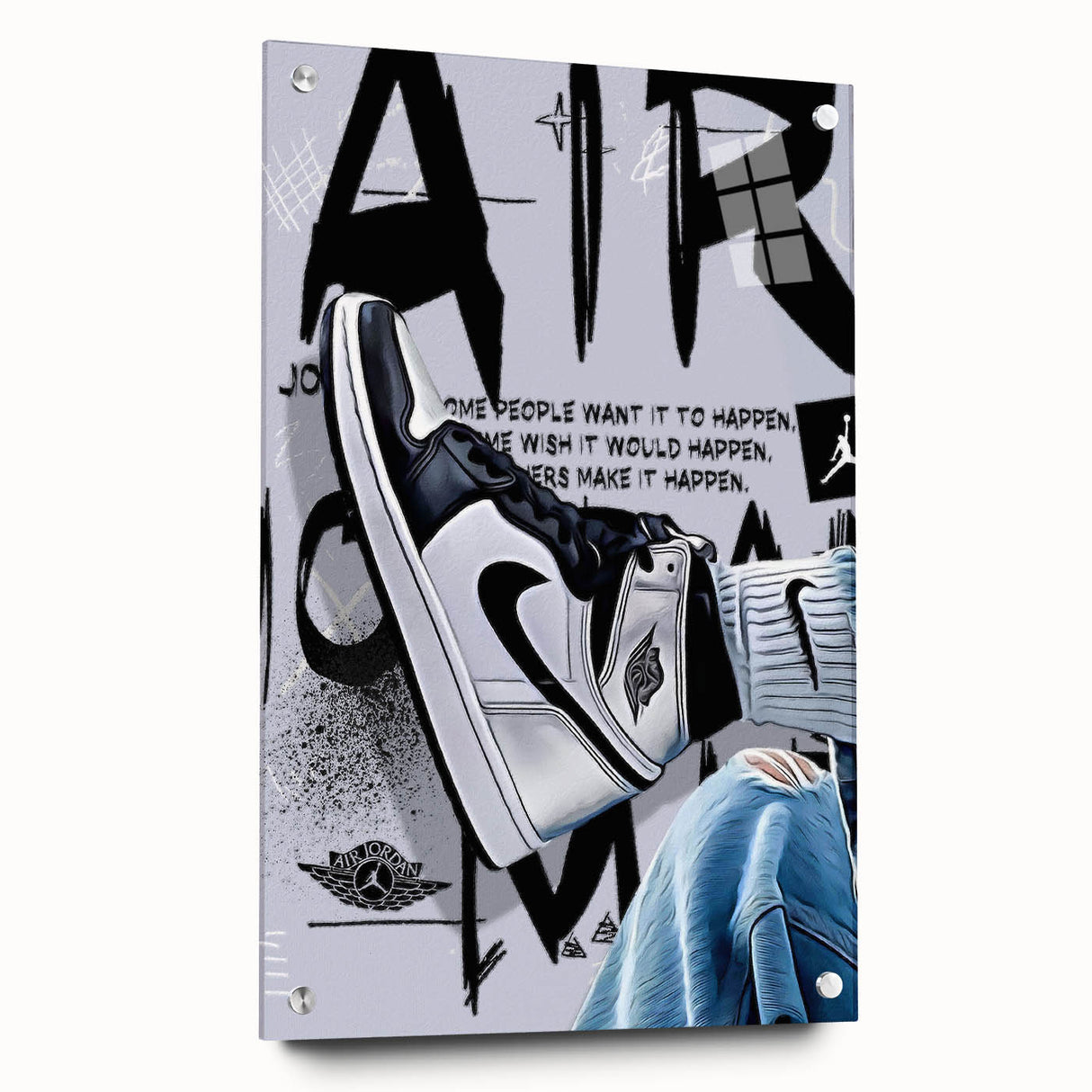 Monochrome Pop Art Wall Art - Black and White Canvas for Urban Décor