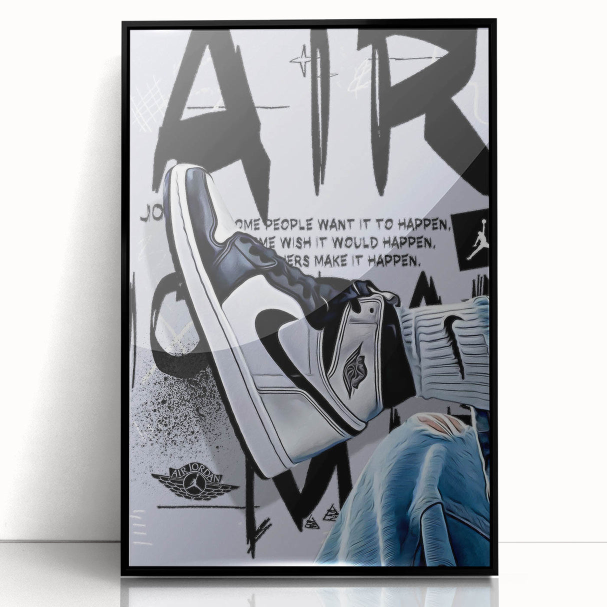Monochrome Pop Art Wall Art - Black and White Canvas for Urban Décor
