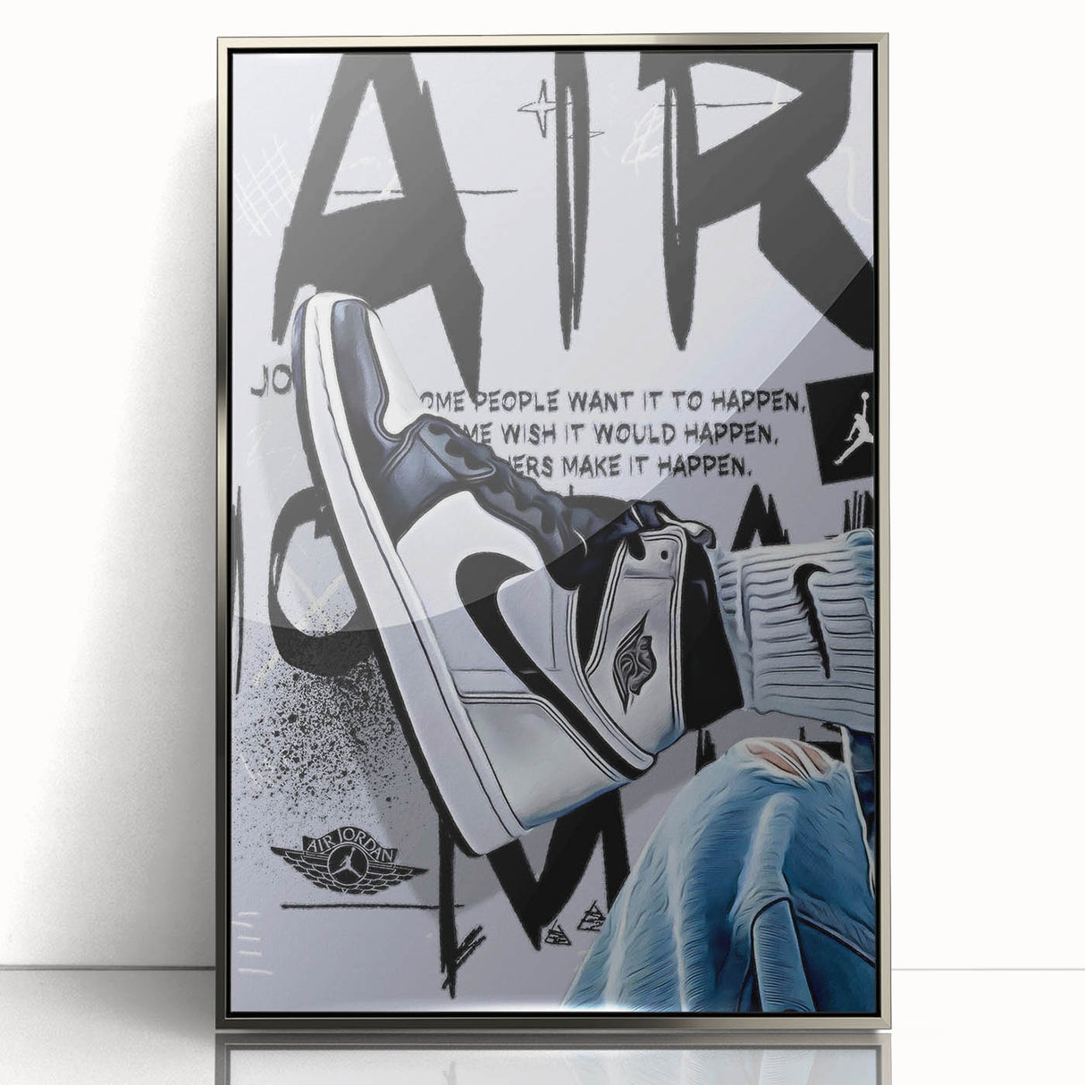 Monochrome Pop Art Wall Art - Black and White Canvas for Urban Décor