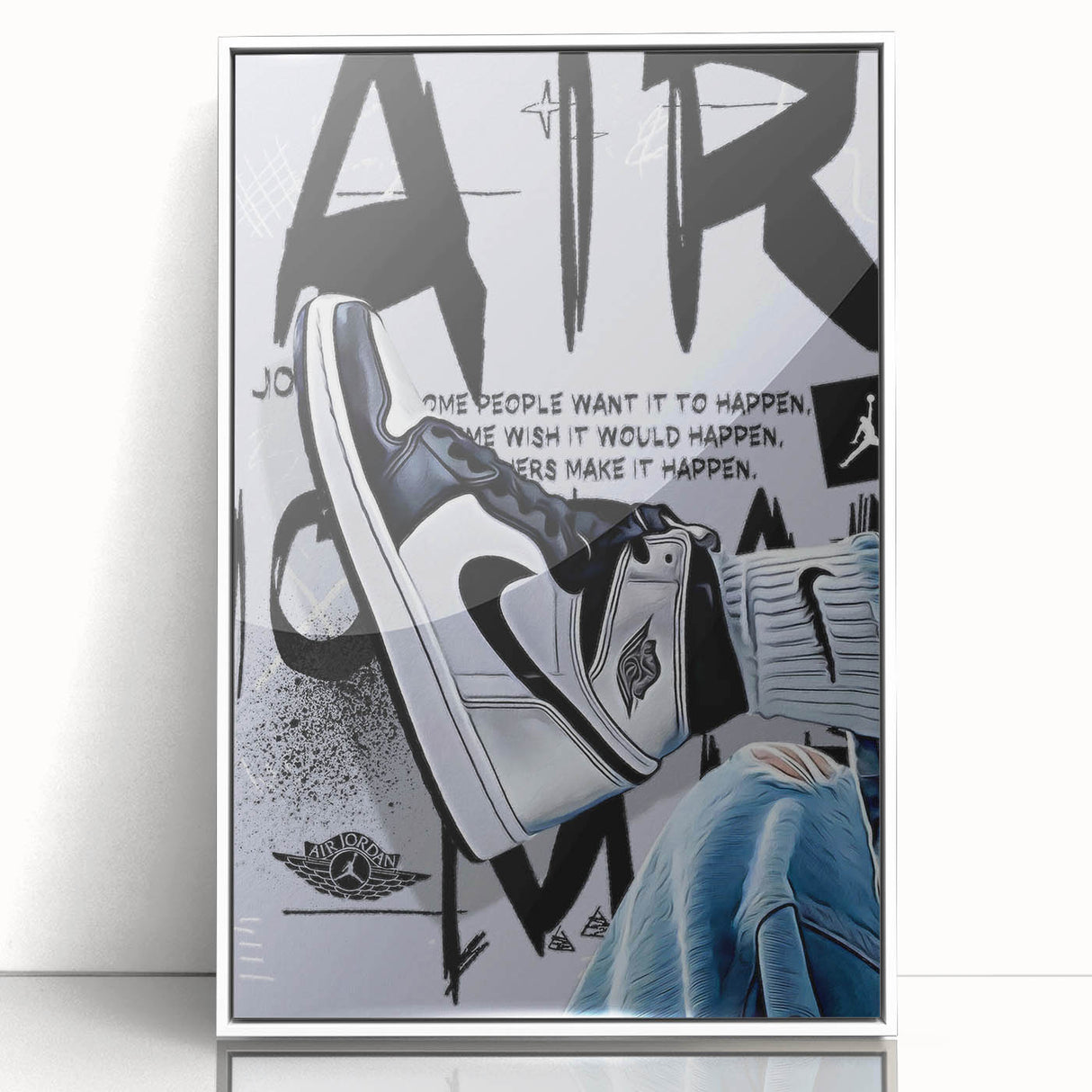 Monochrome Pop Art Wall Art - Black and White Canvas for Urban Décor