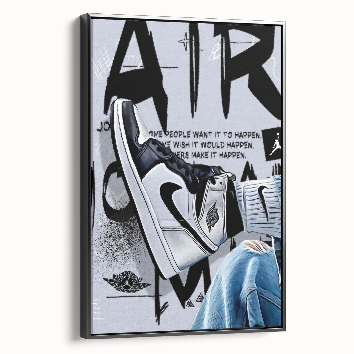 Monochrome Pop Art Wall Art - Black and White Canvas for Urban Décor
