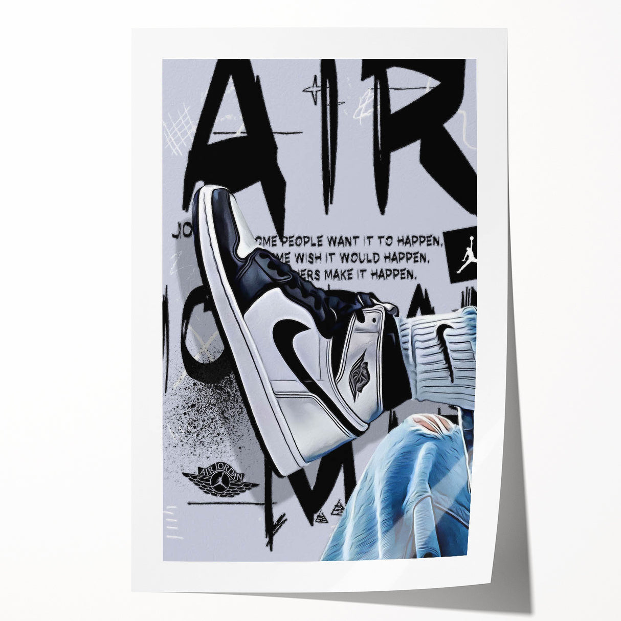 Monochrome Pop Art Wall Art - Black and White Canvas for Urban Décor
