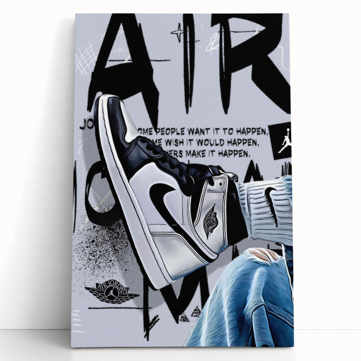 Monochrome Pop Art Wall Art - Black and White Canvas for Urban Décor