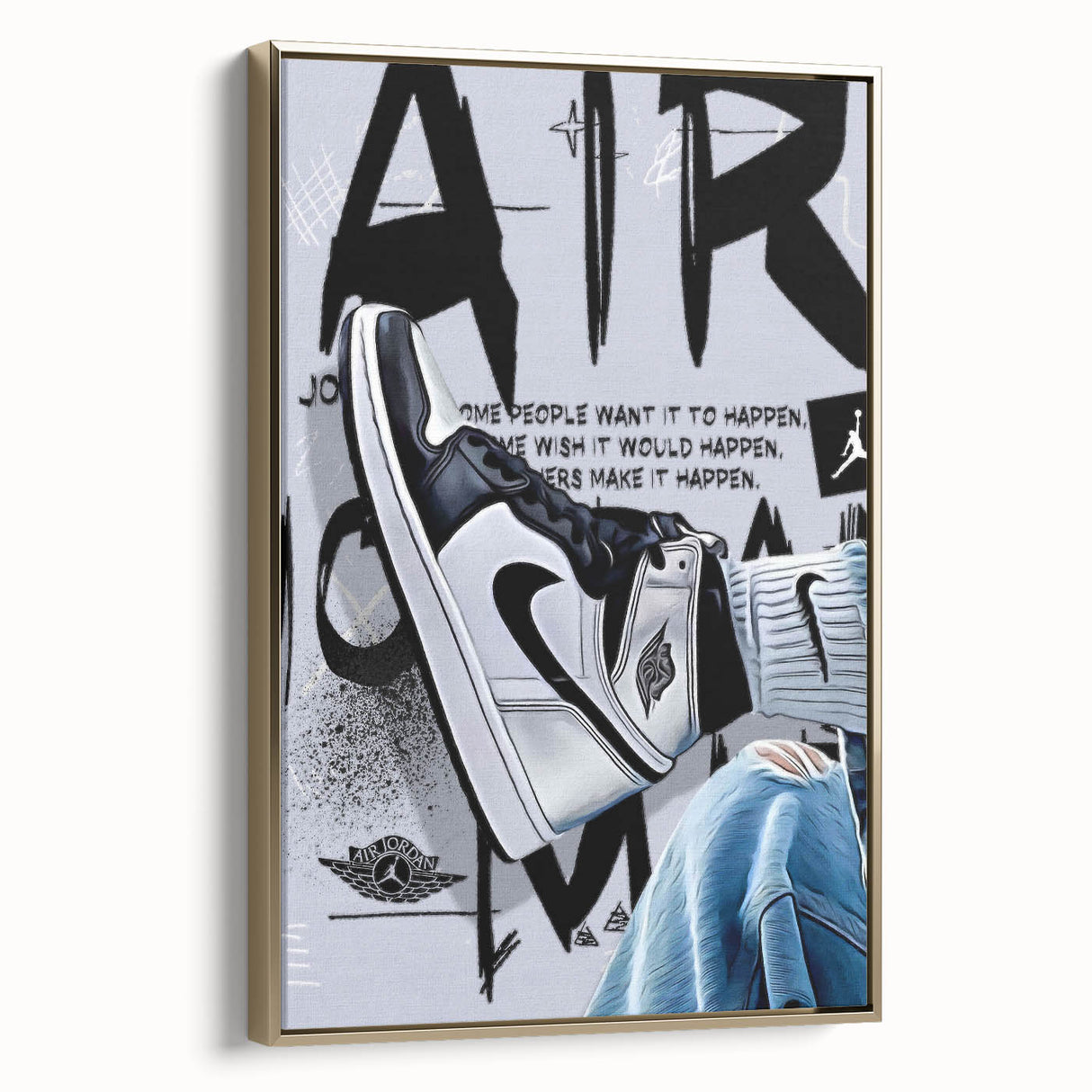 Monochrome Pop Art Wall Art - Black and White Canvas for Urban Décor